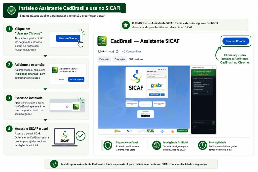 Chrome Web Store — instalar Assistente CadBrasil