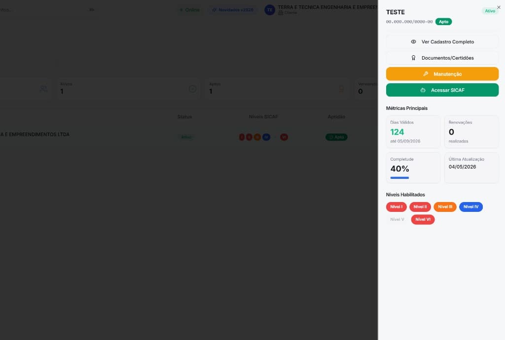 Acessando o Assistente CADBRASIL no sistema